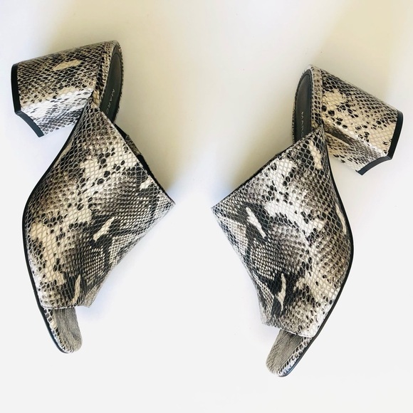 Marc Fisher Resa Snakeprint Block Heel Mule - Picture 7 of 12